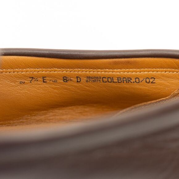 BALLY Colbar Leather Loafers Made In Switzerland Brown Mens Sz 8.5 - Picture 10 of 10
